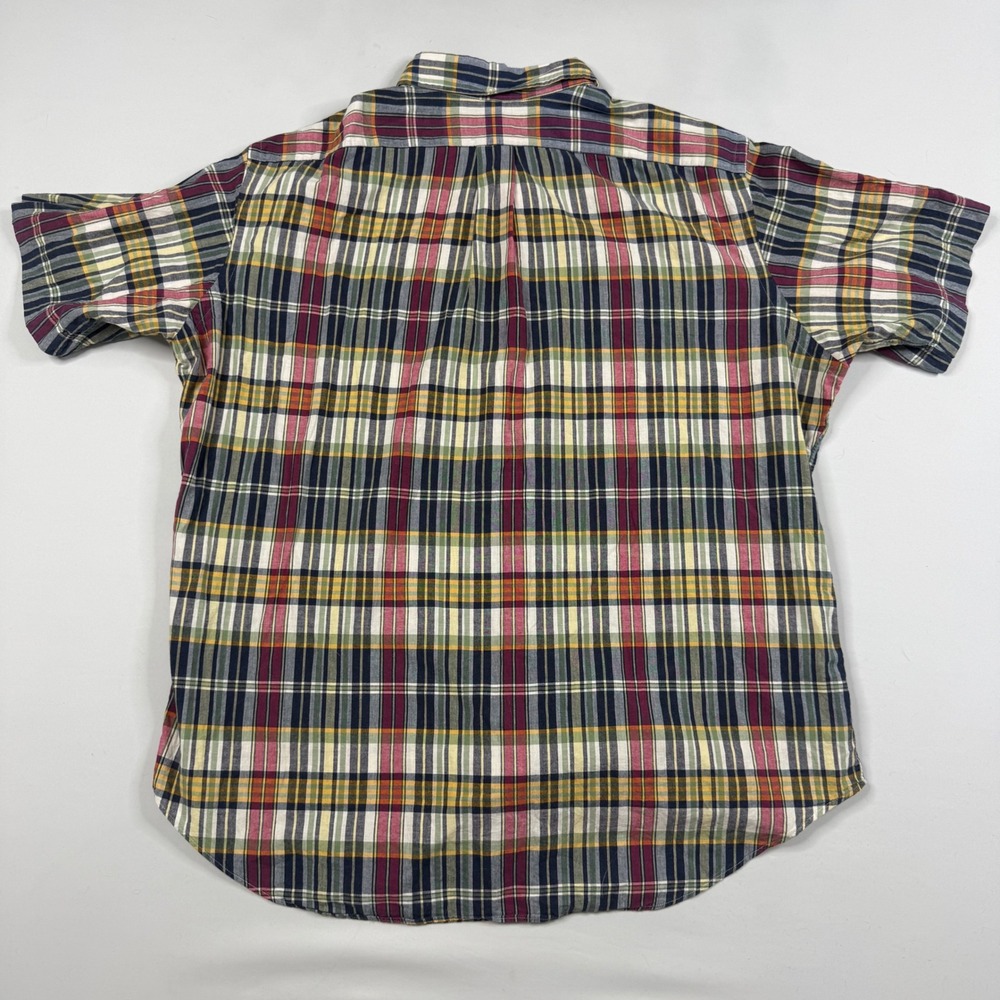 Ralph Lauren Button Down Shirt Mens XL Multi Color Plaid Classic Fit Short Slv - Picture 5 of 9